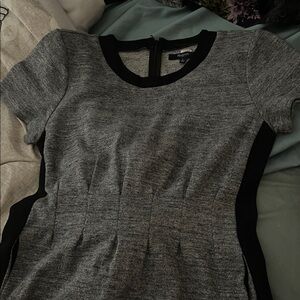 Madewell Gray and Black Mini Dress